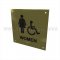 Rockwood ADA Tactile Sign with Braille, Women and Handicap Accessible in US4 finish