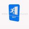 Rockwood Molded Plastic ADA Tactile Sign with Braille, Exit Sign in Blue Plastic Finish