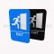 Rockwood Molded Plastic ADA Tactile Sign with Braille, Exit Sign