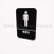 Rockwood Molded Plastic ADA Tactile Sign with Braille, Men's Sign in Black finish