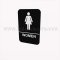 Rockwood Molded Plastic ADA Tactile Sign with Braille, Women's Sign in Black Plastic Finish