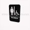 Rockwood Molded Plastic ADA Tactile Sign with Braille, Women's and Handicapped Accessible in black finish