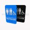 Rockwood Molded Plastic ADA Tactile Sign with Braille, Unisex and Handicap Accessible Restroom 