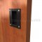 Dark Bronze Door Pull on Wooden Door