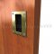 Satin Brass Door Pull on Wooden Door
