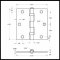 Deltana DTS35BB-R, 2 Ball Bearings, Full Mortise, Steel Hinge Specs