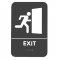 Actual Images of Rockwood  Molded Plastic ADA Tactile Sign with Braille, Exit Sign