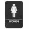 Actual Image of Rockwood Molded Plastic ADA Tactile Sign with Braille, Women's Sign