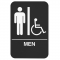 Actual Image of Rockwood Molded Plastic ADA Tactile Sign with Braille, Men's and Handicap Accessible Sign
