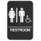Actual Image of Rockwood Molded Plastic ADA Tactile Sign with Braille, Unisex and Handicapped Accessible Restroom