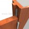 On hinge-side jamb of door