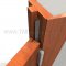 On hinge-side jamb of door-open
