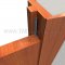 On lock-side jamb of door