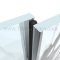 Barzen #WB10 Black Adhesive Weatherstrip with Pile Brush Seal Applied to Glass Double Doors