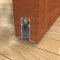 Lead Lined Mortised Aluminum Automatic Door Bottom #350X on Interior Wooden Door in Open Position