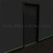 Automatic Door Bottom with Photoluminescent Strip Applied to Metal Door in Dark