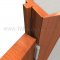 On hinge side, open
