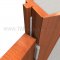 On hinge side, open