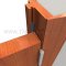 Kerf Weatherstrip 8810 Applied to Wooden Door Frame on Hinge Side with Door Closed