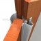 Hinge Finger Guard with Exposed Mounting Screws Applied on Open Wooden Doors