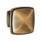Hafele Keystone Collection Square Knob in Antique Satin Brass