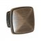 Hafele Keystone Collection Square Knob in Satin Pewter