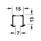 Hafele EKU Clipo 16 Predrilled Upper Track Product Specs (mm)