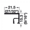 Hafele Clip-on Cover Strip for Front Guide Track, EKU Libra 20 H Specs