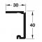 Hafele EKU Combino 60, Inslide Single Track Specs (mm)