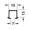 Hafele Upper Track for Gluing into Groove Product Specs (mm)