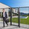 Locinox TRICONE Gate Light installed on villa gate