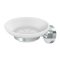 Deltana BBN Series, Zinc/Aluminum, Frosted Glass Soap Dish Polished Chrome (US26) Finished