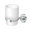 Deltana BBN Series, Zinc/Aluminum, Frosted Glass Tumbler Set Polished Chrome (US26) Finished