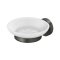 Deltana BBS Bath Series Solid Brass, Frosted Glass Soap Dish Oil-Rubbed Bronze (US10B) Finished