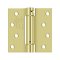 Deltana DTDSH35R5, Single Acting Spring, Polished Brass (US3), Full Mortise