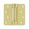 Deltana DTDSH4R4, Single Acting Spring, Polished Brass (US3), Full Mortise
