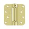 Deltana DTDSH4R5T, Single Acting Spring, Polished Brass (US3), Full Mortise