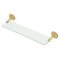 Deltana R Bath Series Solid Brass Glass Shelf PVD Polished Brass Finished