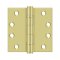 Deltana DTS44HDBB, Plain Bearing, Polished Brass (US3), Full Mortise