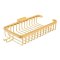 Deltana Wire Basket, Rectangular Shallow with Hook PVD Polished Brass Finished