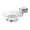 Deltana Zinc-Aluminum Frosted Glass Soap Dish Polished Chrome (US26) Finished