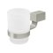 Deltana Zinc-Aluminum Frosted Glass Tumbler Set Satin Nickel (US15) Finished