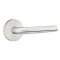 Emtek, Tubular Stainless Steel Series, Kiel Lever, Disk Rosette , Brushed Stainless Steel Finish