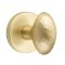 Emtek Hammered Egg Door Knob, Modern Designer Brass, Disk Rosette, Satin Brass (US4) Finish