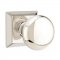 Emtek 8131 Providence Knob with Quincy Rosette Polished Nickel