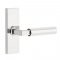 Emtek 5507 L-Square Faceted Lever with Stretto Rosette Polished Chrome