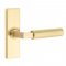 Emtek 5507 L-Square Faceted Lever with Stretto Rosette Satin Brass