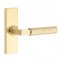 Emtek 5507 L-Square Hammered Lever with Stretto Rosette Satin Brass