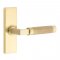 Emtek 5507 L-Square Knurled Lever with Stretto Rosette Satin Brass