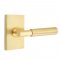 Emtek 5112 Myles Lever with Modern Rectangular Rosette Satin Brass